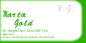 marta gold business card